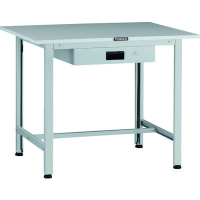 TRUSCO 軽荷重作業台(200kg)AO型 900X750XH740 薄型1段引出付 ホワイト色 AOR-0975UDK1 1台（直送品）