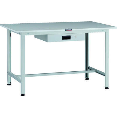 TRUSCO 軽荷重作業台(200kg)AO型 1200X600XH740 薄型1段引出付 ホワイト色 AOR-1260UDK1 1台（直送品）