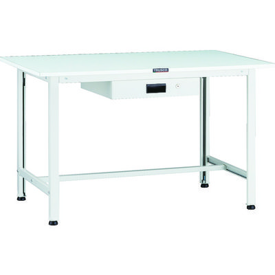 TRUSCO 軽荷重作業台(200kg)AO型 1200X750XH740 薄型1段引出付 ホワイト色 AOR-1275UDK1 1台（直送品）