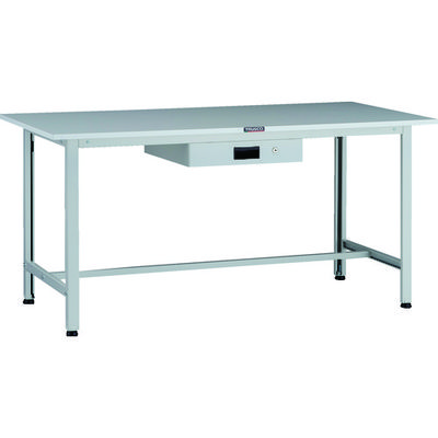 TRUSCO 軽荷重作業台(200kg)AO型 1500X600XH740 薄型1段引出付 ホワイト色 AOR-1560UDK1 1台（直送品）