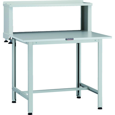 TRUSCO 軽荷重作業台(200kg)AO型 900X750XH1044(全高) 上棚付 ホワイト色 AOR-0975YURB 1台（直送品）