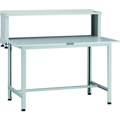 TRUSCO 軽荷重作業台(200kg)AO型 1200X600XH1044(全高) 上棚付 ホワイト色 AOR-1260YURB 1台（直送品）