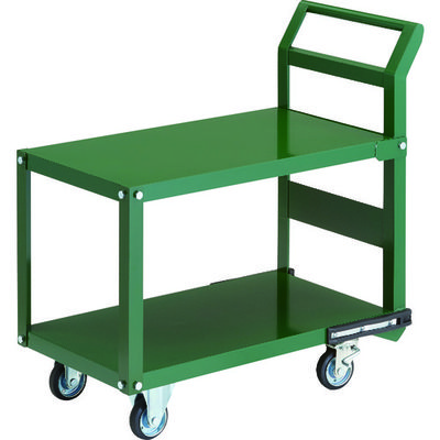 トラスコ中山 TRUSCO 鋼鉄製運搬車 800X450 片袖2段型 ハンドル側自在タイプ プレス車 PH-32R 1台 149-5866（直送品）