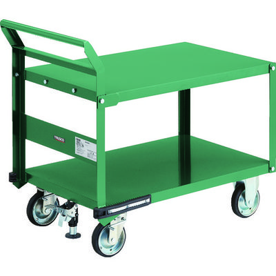 トラスコ中山 TRUSCO 鋼鉄製運搬車 900X600 片袖2段型 ハンドル側自在タイプ プレス車 Lストッパー付 PH-22RSS 1台（直送品）