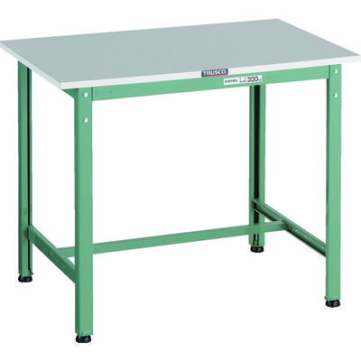 TRUSCO 軽荷重作業台(300kg)RAE2型 RoHS2対応天板 900X600XH740 グリーン色 RAE2-0960 1台（直送品）