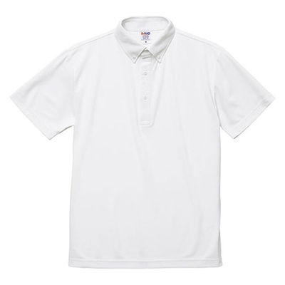 キャブ United Athle（ユナイテッドアスレ） 2022-01 ポロシャツボタンダウン ホワイト L 1包（3枚入）（直送品）