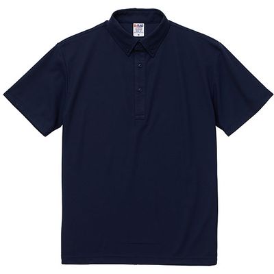 キャブ United Athle（ユナイテッドアスレ） 2022-01 ポロシャツボタンダウン ネイビー XL 1包（3枚入）（直送品）