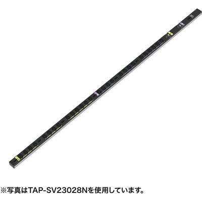 延長コード 電源タップ 3m IEC C13 24個口 ブラック TAP-SV23024N サンワサプライ 1個（直送品）