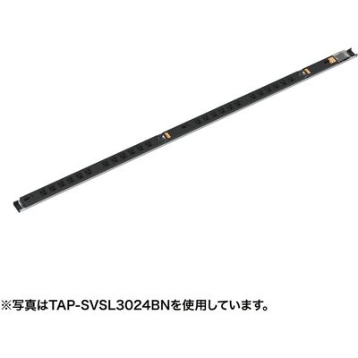 延長コード 電源タップ 3m 3P（ピン） 18個口 ブラック TAP-SVSL3018B20N サンワサプライ 1個（直送品）