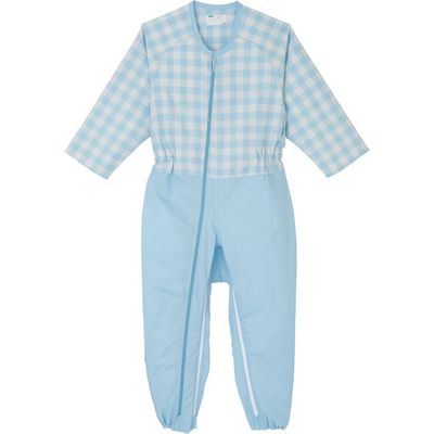 日本エンゼル エコノミーコンビネーション（フルオープン型）　5748　ブルー　LL 1枚　【介護用衣類】介援隊カタログ（直送品）