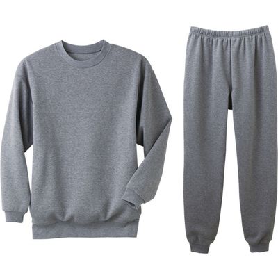 セルヴァン 裏起毛パジャマ　男性用　グレー　M-L 033752502 1枚　【介護用衣類】介援隊カタログ（直送品）