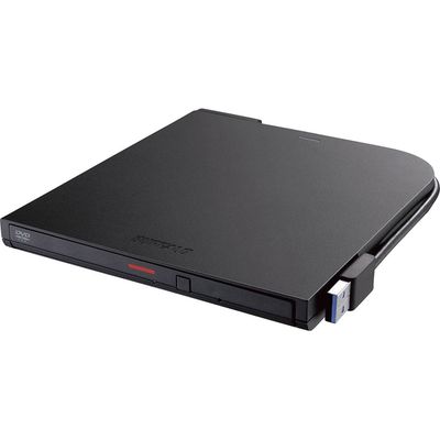 バッファロー USB3.2(Gen1)対応ポータブルDVDーROMドライブ 読込専用モデル DVSM-PTR8U3-BKA 1台（直送品）