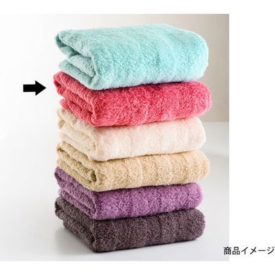 ナストーコーポレーション 縞彩 Shimaーiro フェイスタオル ピンク 10枚 300262 1ケース(10枚入)（直送品）