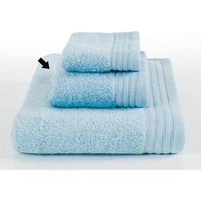 ファインカラーコンフォール フェイスタオル スカイブルー 240枚(10×24) 865071 1ケース(240枚入(10枚×24袋))（直送品）