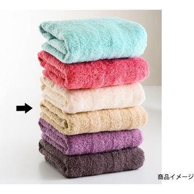 ナストーコーポレーション 縞彩 Shimaーiro バスタオル ベージュ 10枚 900724 1ケース(10枚入)（直送品）