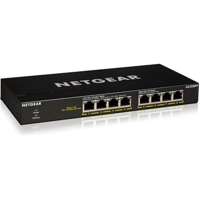 NETGEAR PoE+対応 ギガビット8ポート アンマネージスイッチ GS308PP-100AJS 1台（直送品）