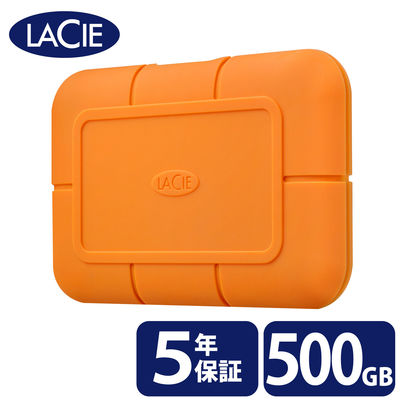 SSD 外付け 500GB ポータブル 5年保証 Rugged SSD 耐衝撃 IP67 STHR500800 LaCie 1個（直送品）