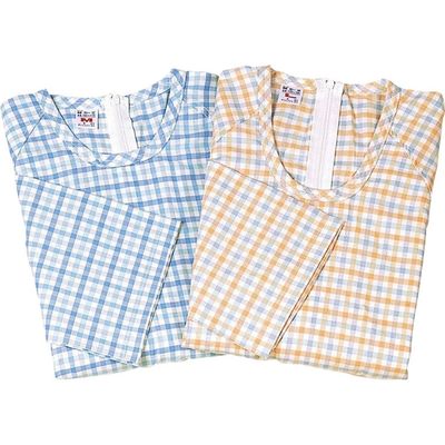 松本ナース産業 ツイルねまき　背開き　カギ付　4100　ブルー　L 1枚　【介護用衣類】介援隊カタログ（直送品）