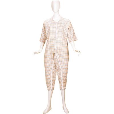 松本ナース産業 ツイルねまき　前開き　カギ付　4100　オレンジ　L 1枚　【介護用衣類】介援隊カタログ（直送品）