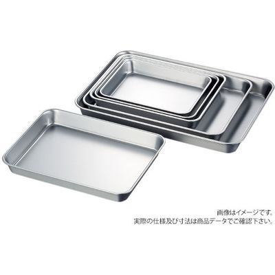 ＡＧ１８ー８浅型角バットツヤ消　Ｎｏ．４仕上１８枚取　1枚 33818　赤川器物製作所（直送品）