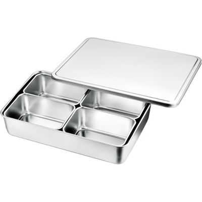 ＡＧ１８ー８　中型調味料入バット４ヶ入　田型　1セット 66840　赤川器物製作所（直送品）