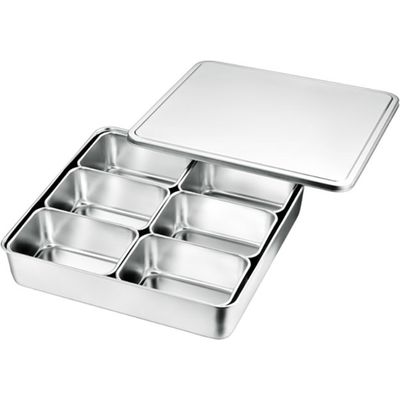 ＡＧ１８ー８　中型調味料入バット６ヶ入　田型　1セット 66806　赤川器物製作所（直送品）