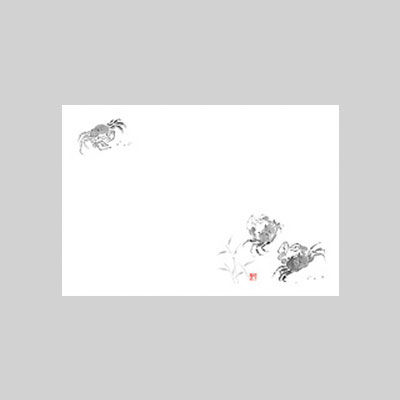 テーブルマット　尺３寸　Ｎｏ．１０６　沢がに　10冊（1000枚入） 71000106　カミイソ産商（直送品）