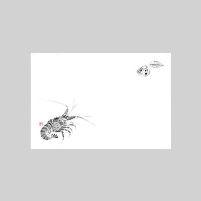 テーブルマット　尺３寸　Ｎｏ．１０７　伊勢えび　10冊（1000枚入） 71000107　カミイソ産商（直送品）