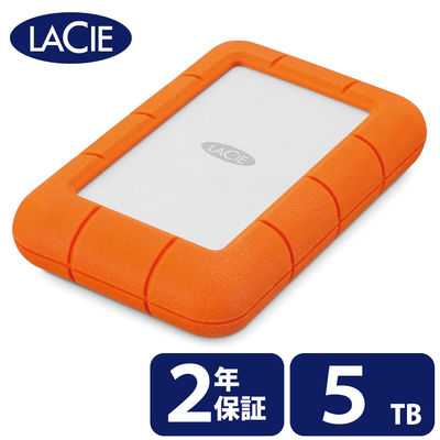 HDD 外付け 5TB ポータブル 2年保証 Rugged Mini STJJ5000400 LaCie 1個（直送品）