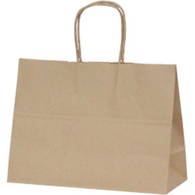 ベルベ １３４１　自動紐手提袋　Ｔー６Ｓ　茶無地　200枚（50×4）（直送品）