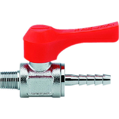 カクダイ KAKUDAI ミニチュアボールバルブ 呼び径(A)R1/8 全長57.4 オレンジ 651-905-1/8X6.0 1個（直送品）