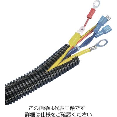 パンドウイット コルゲートチューブ ポリエチレン スリット付き 黒 内径40mm 3.04m CLT150F-X20 1巻（直送品）