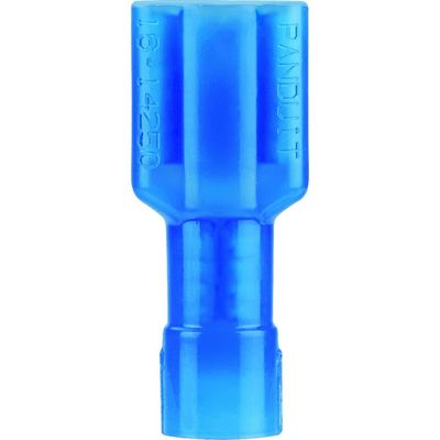 パンドウイット 圧着端子 差込型完全絶縁 メス型 AWG16~14 青 (100個入) DNF14-250FIB-C 1袋(100個)（直送品）