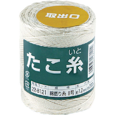 高木綱業 高木 たこ糸 綿撚り糸 #8 22-8121 1巻(1個) 486-1451（直送品）