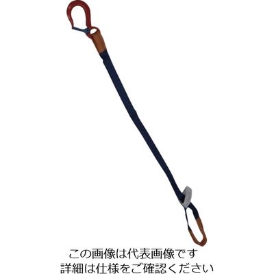シライ ベルトスリング 金具付きシグナルスリング[[R上]] KSEF 1.0トン 長さ2.5m KSEF-1X2.5 1本（直送品）