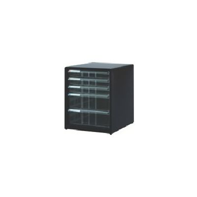 ナカバヤシ 書類ケース アバンテV2レターケース A4タテ型 浅3段X深2段 黒 AL-C5-D 1台 723-7154（直送品）