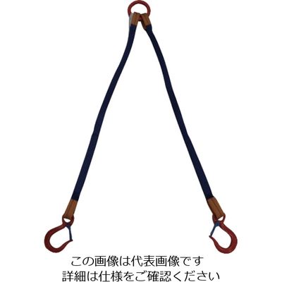 シライ ベルトスリング 金具付きシグナルスリング[[R上]] KDRF 1.0トン 長さ1.0m KDRF1-1 1本（直送品）