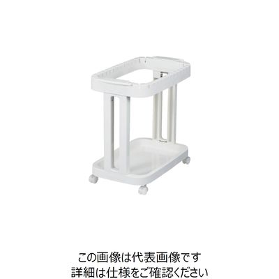 新輝合成 TONBO レジ袋ホルダー(キャスター付) ホワイト 00470 1個 798-7706（直送品）