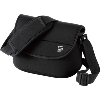 デジカメケース ショルダーバッグ 背面ファスナーポケット 仕切り板付き ブラック DGB-SSF01MBK エレコム 1個（直送品）