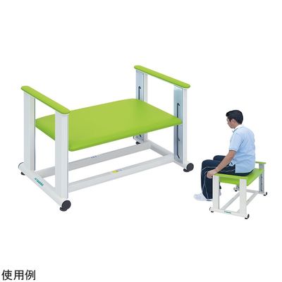 高田ベッド製作所 練習用腰掛EX ライトグリーン TB-1515 1個 7-8061-01（直送品）