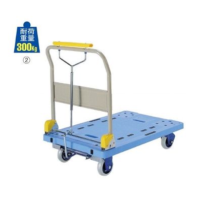 アズワン ハンドストッパー式樹脂台車 静音 300kg 63-3390-17 1台（直送品）