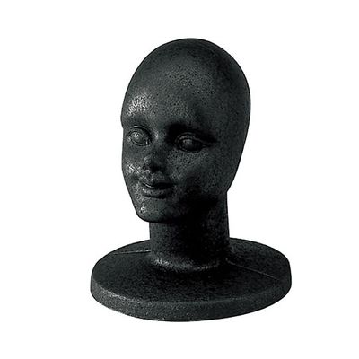アズワン マネキンヘッド 黒 顔付き 63-5724-54 1個（直送品）