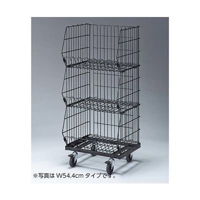 アズワン 高機能型ジャンブルバスケット 黒 3段 W86.4D46.3×H121 キャスター7.5cm 63-5728-04 1台（直送品）