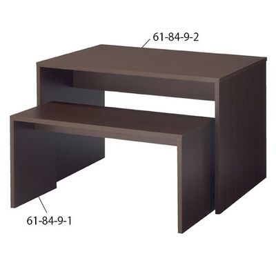 アズワン コの字ネストテーブル ダークブラウン W120 63-5728-30 1台（直送品）
