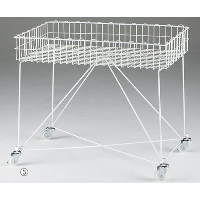 アズワン バスケットワゴン W75 白脚部強化 新仕様 63-5727-54 1台（直送品）