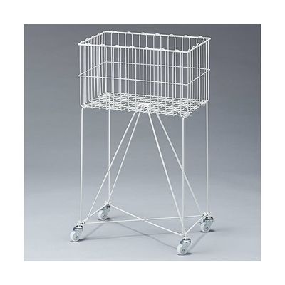 アズワン スモールバスケットワゴン 深型 W45D30 白脚部強化 63-5727-56 1台（直送品）