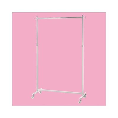 アズワン 組立式シングルハンガー 白 W90cmタイプ 単輪キャスター新仕様 63-5728-38 1台（直送品）