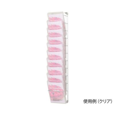 ハヤノ産業 壁掛ラック A4判 1列10段 ブラック FPRW-101S-BK 1台 64-0957-65（直送品）