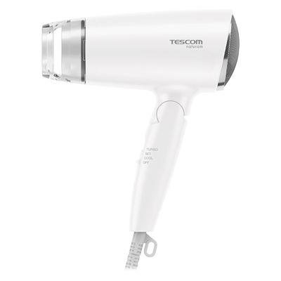 テスコム ヘアドライヤー マイナスイオン 折りたたみ 軽量 naturam ホワイト TD200B-W 1個（直送品）
