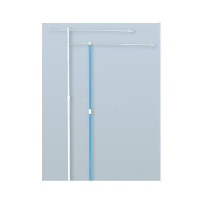 のぼり屋工房 4m幅広ポール 白 直径25mm 横棒1100mm 974 1本 62-7067-56（直送品）